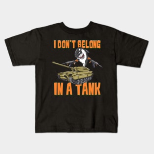 I Don't Belong In A Tank Funny Killer Whale Meme Orca Whale Kids T-Shirt